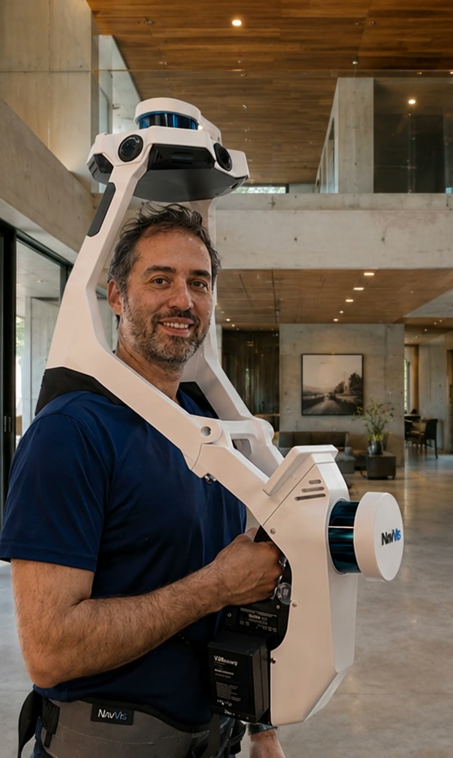 On-site capture with a wearable NavVis scanner